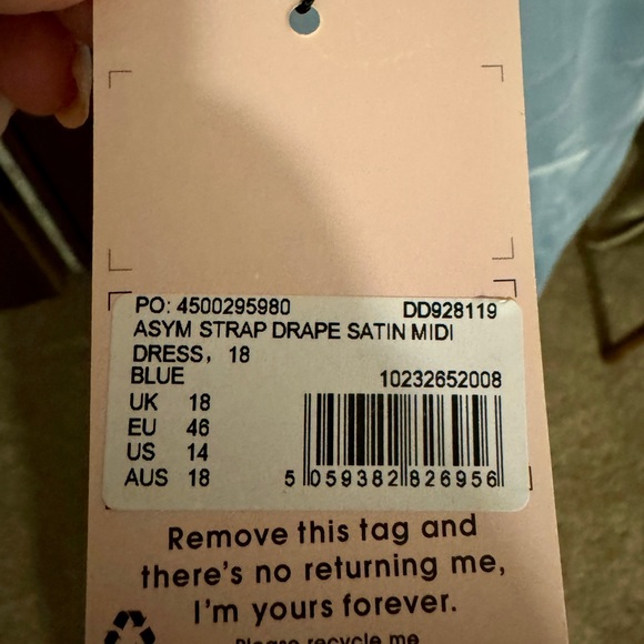 Missguided Asymmetric Cowl Neck Satin Midi Dress - Picture 3 of 9